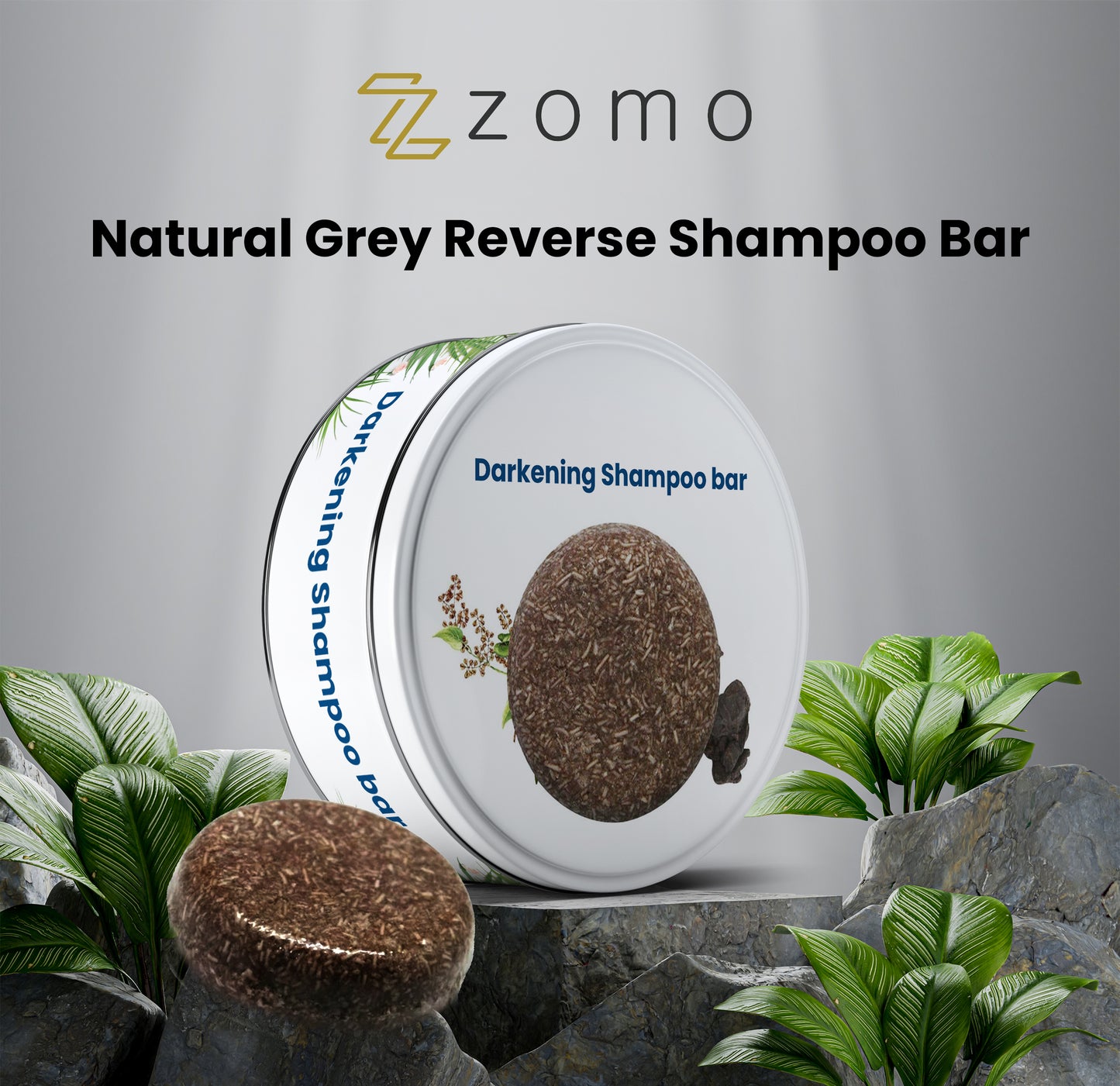 Organic Grey Reverse Shampoo Bar-Natural Organic Conditioner And Repair Care (Pack of 2)