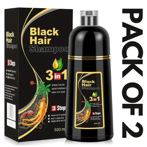 BLOSDREAM Black Hair Shampoo 3 in 1-100ml (Pack of 2)