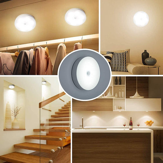 Wireless Intelligent Body Motion Sensor LED Night Light USB Rechargeable for Hallway, Wardrobe, Bedroom.